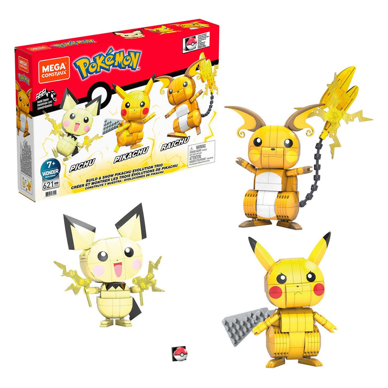 Load image into Gallery viewer, Pokémon Mega Construx Pokemon Bouwset Build and Show Pikachu Evolution Trio