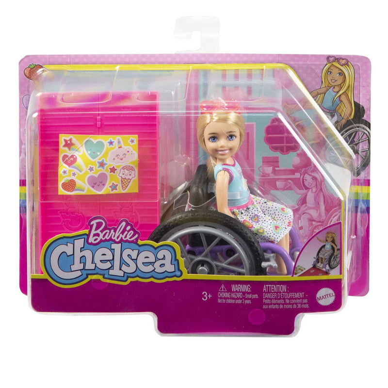 Load image into Gallery viewer, Mattel Chelsea Wheelchair Modepop Blond
