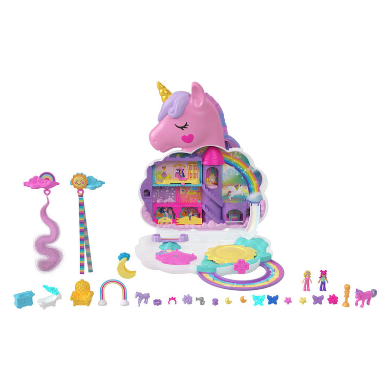 Load image into Gallery viewer, Mattel polly pocket salon van de regenboog eenhoorn speelset