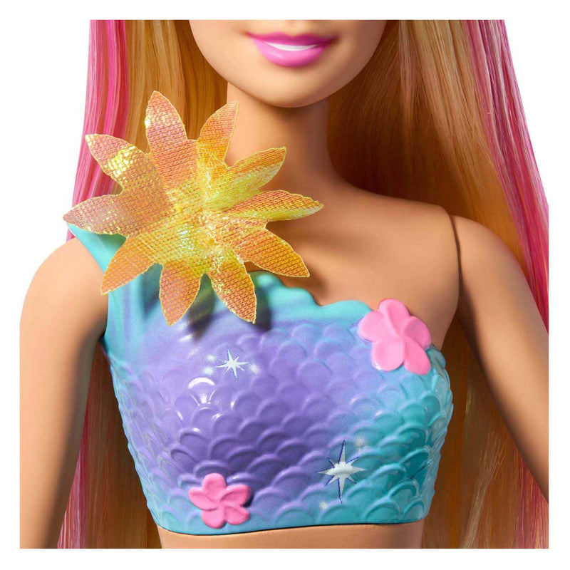 Load image into Gallery viewer, Barbie zeemeermin met magische bloemen blauw