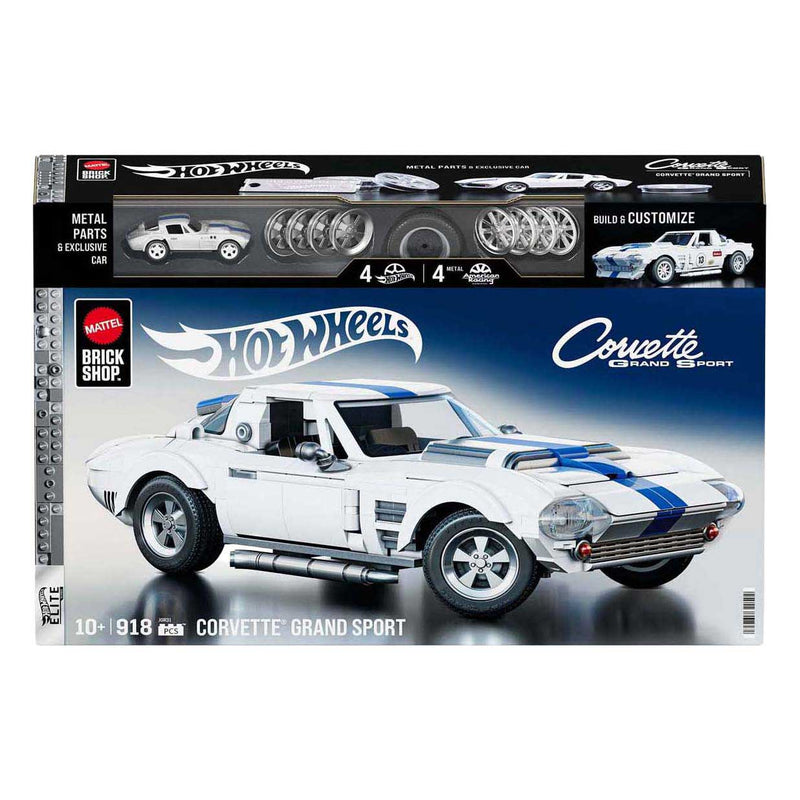 Load image into Gallery viewer, Mattel brick shop hot wheels elite serie - corvette grand sport - bouwspeelgoed - 918 onderdelen