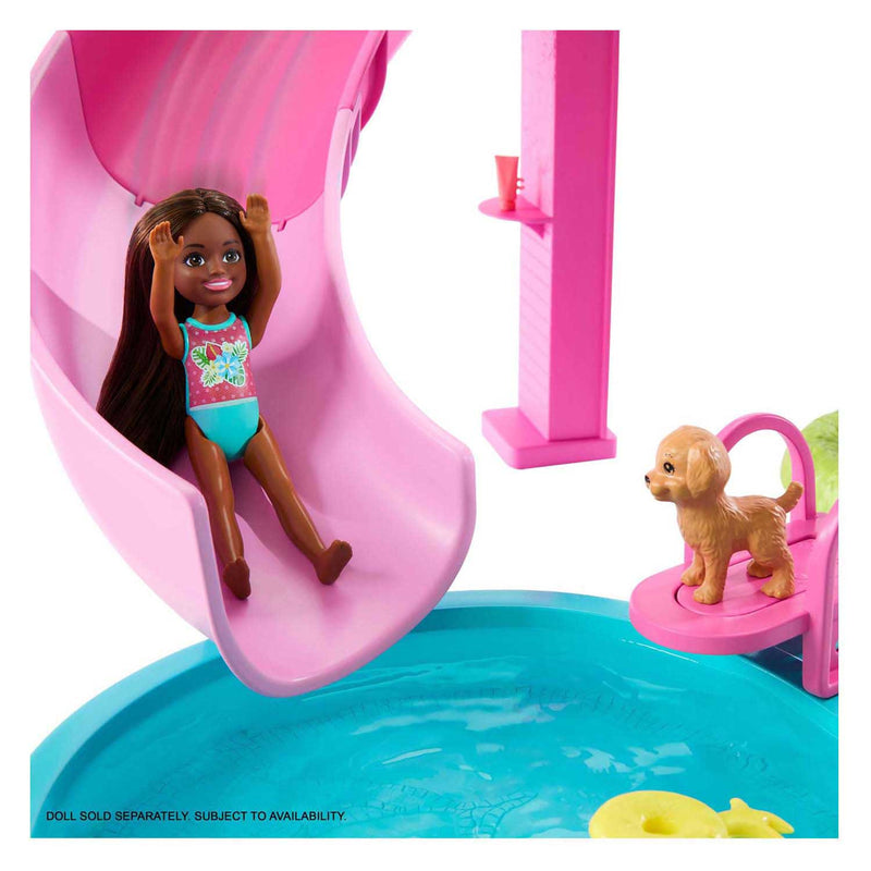 Load image into Gallery viewer, Barbie droomzwembad - speelset met glijbaan en bubbelbad en meer dan 20 accessoires