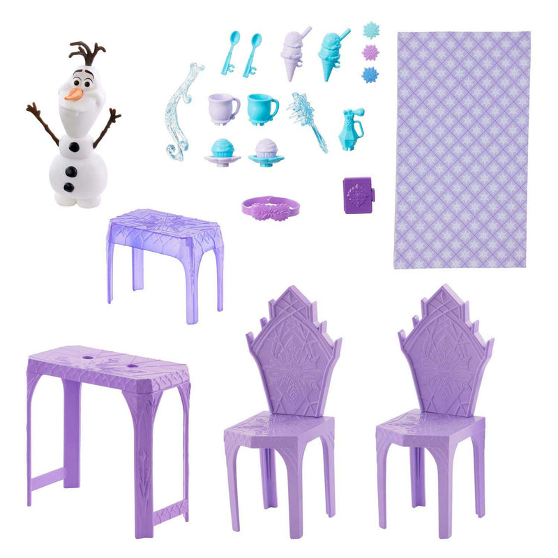 Load image into Gallery viewer, Mattel disney frozen elsa's ijspaleis – 5 speelplekken met glijbaan, balkon en olaf - 75 cm