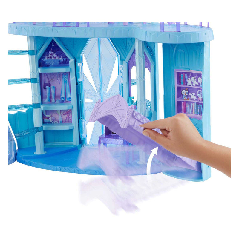 Load image into Gallery viewer, Mattel disney frozen elsa's ijspaleis – 5 speelplekken met glijbaan, balkon en olaf - 75 cm