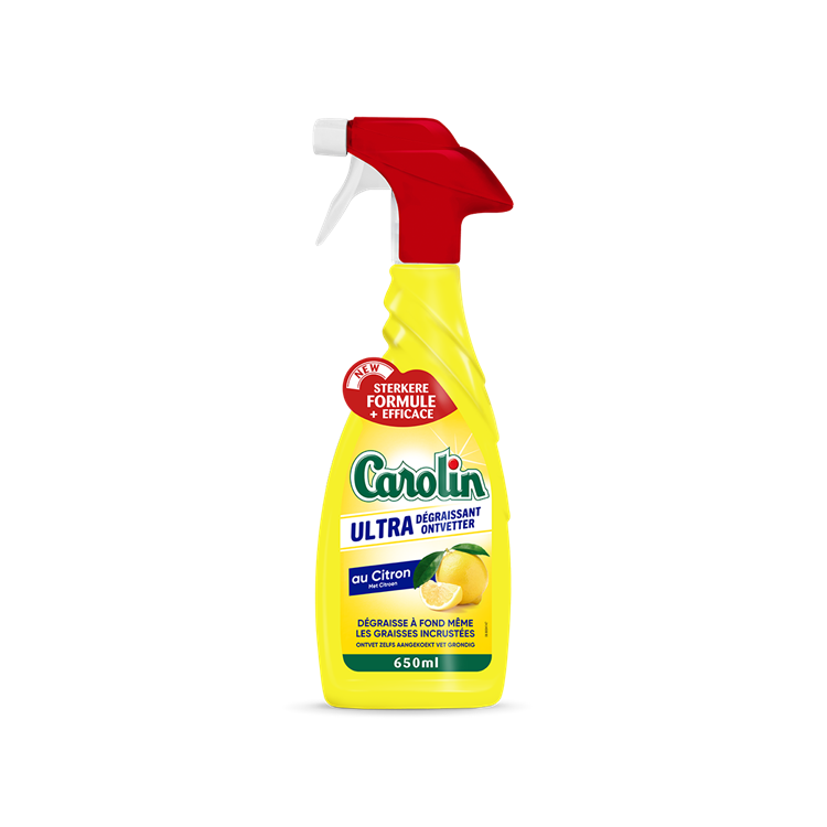 Afbeelding laden in galerijviewer, Carolin 1053965 - ontvetter spray lemon 650 ml | 6 stuks