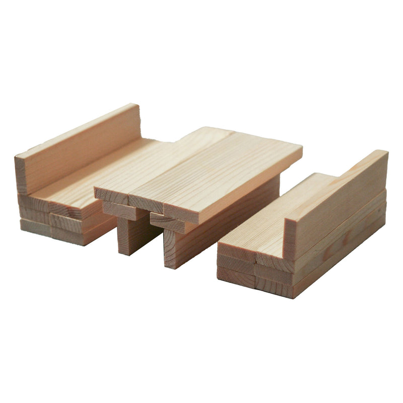 Load image into Gallery viewer, Bblocks houten plankjes in luxe houten kist 500 stuks