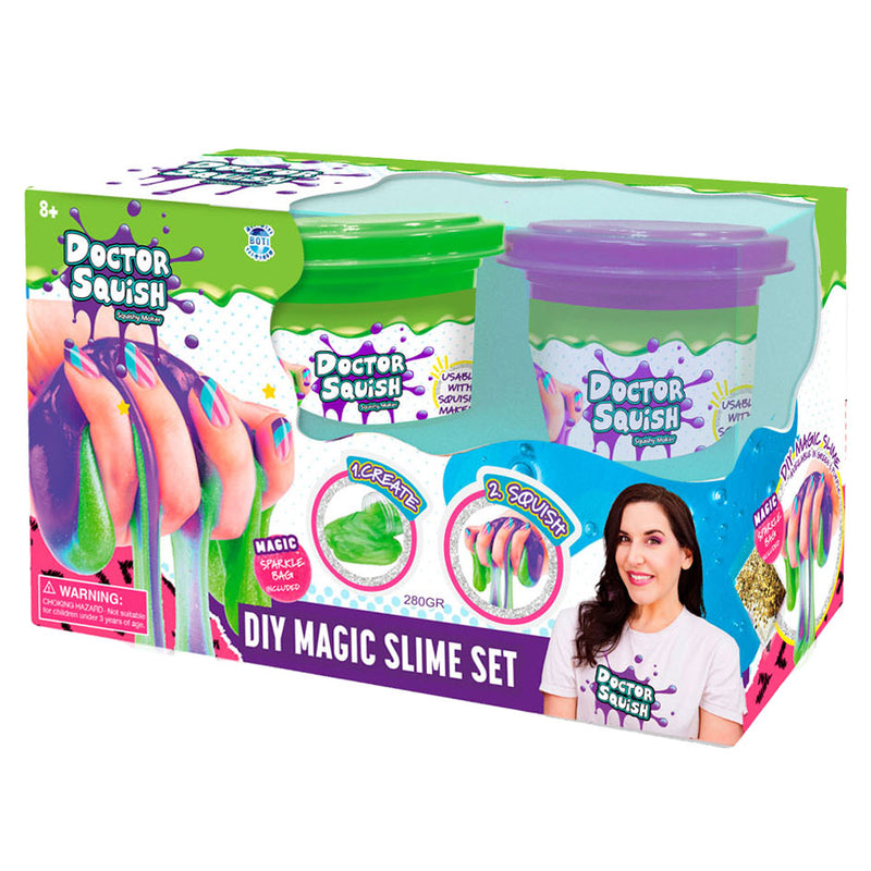 Load image into Gallery viewer, Boti doctor squish slijm value pack - groen en paars, 240 gram