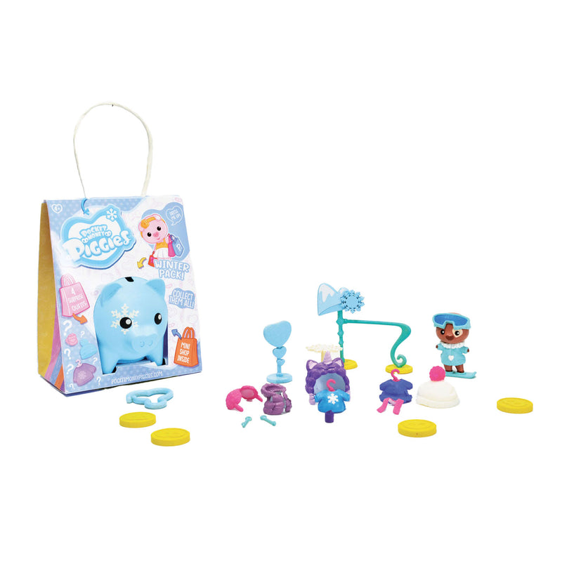 Afbeelding laden in galerijviewer, Boti Pockey Money Piggies Speelfiguur met Spaarpot Winter Pack