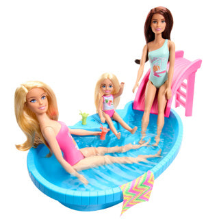 Load image into Gallery viewer, Barbie zwembad met pop