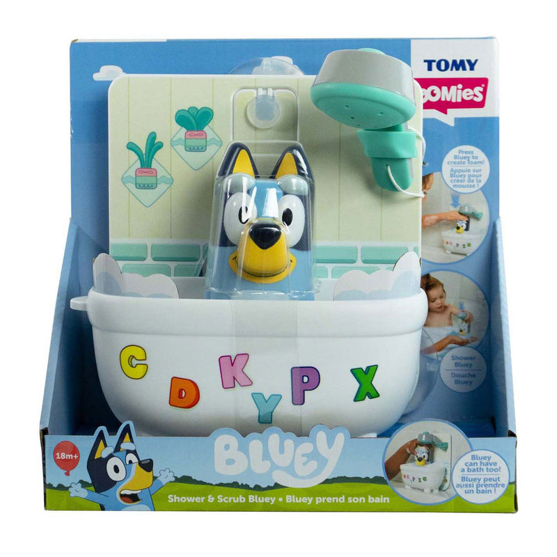 Load image into Gallery viewer, Tomy bluey shower scrub bluey