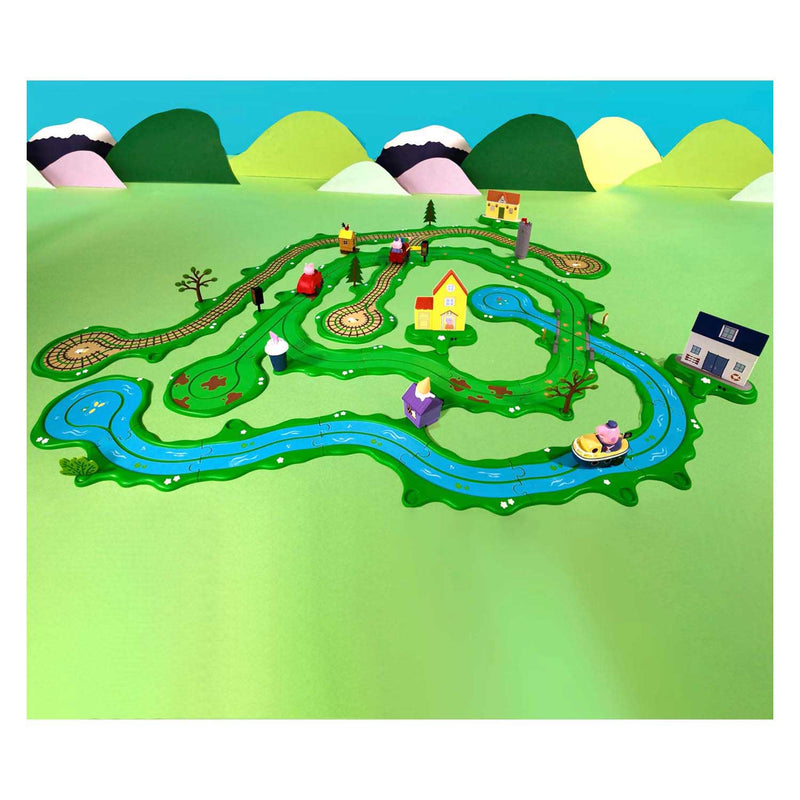 Load image into Gallery viewer, Gear2play peppa pig whizz around - peppa’s grote wijde wereld speelset - modulaire rijbaan voor whizz around voertuigen - interactief met muziek en geluid