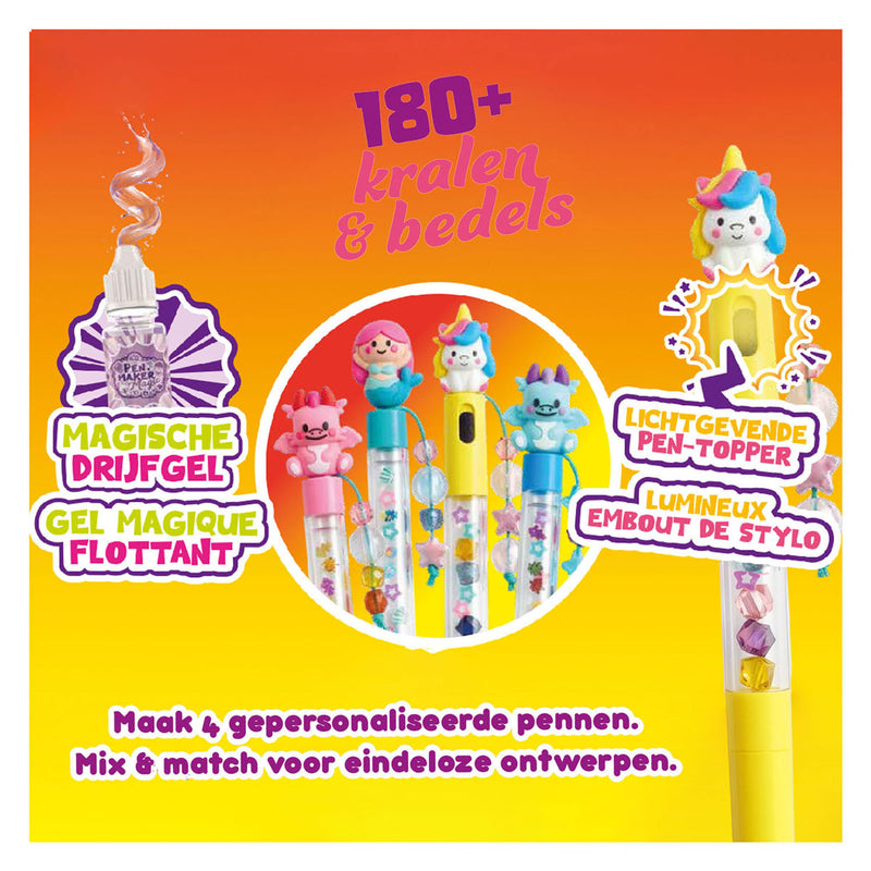 Load image into Gallery viewer, Gear2play pen maker magic - classic: magical - maak 4 unieke pennen met kralen, bedels en magische figuren