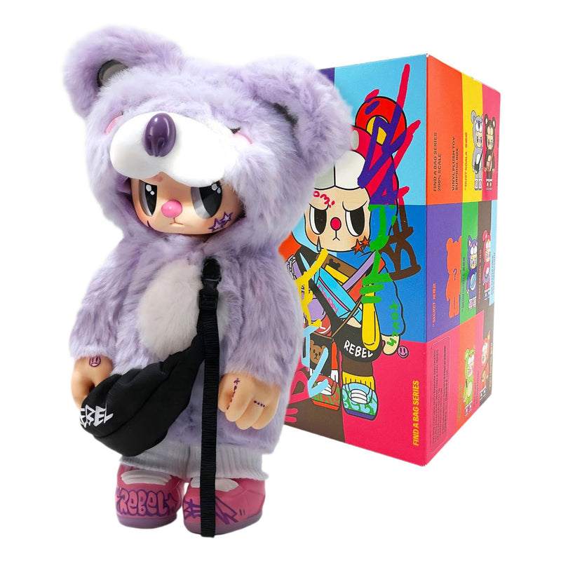 Load image into Gallery viewer, Kimmon rebel bear blind box pluche - 'find a bag' serie - verzamelfiguren