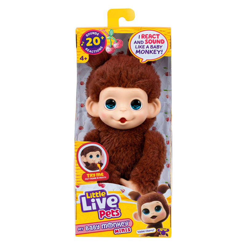 Load image into Gallery viewer, Little live pets my baby mini monkey brown - interactieve knuffel