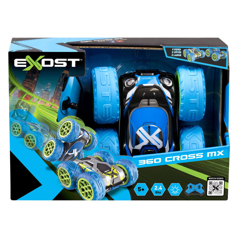 Load image into Gallery viewer, Spectron exost rc 360 cross mx bestuurbare stuntauto blauw groen - 12 km u
