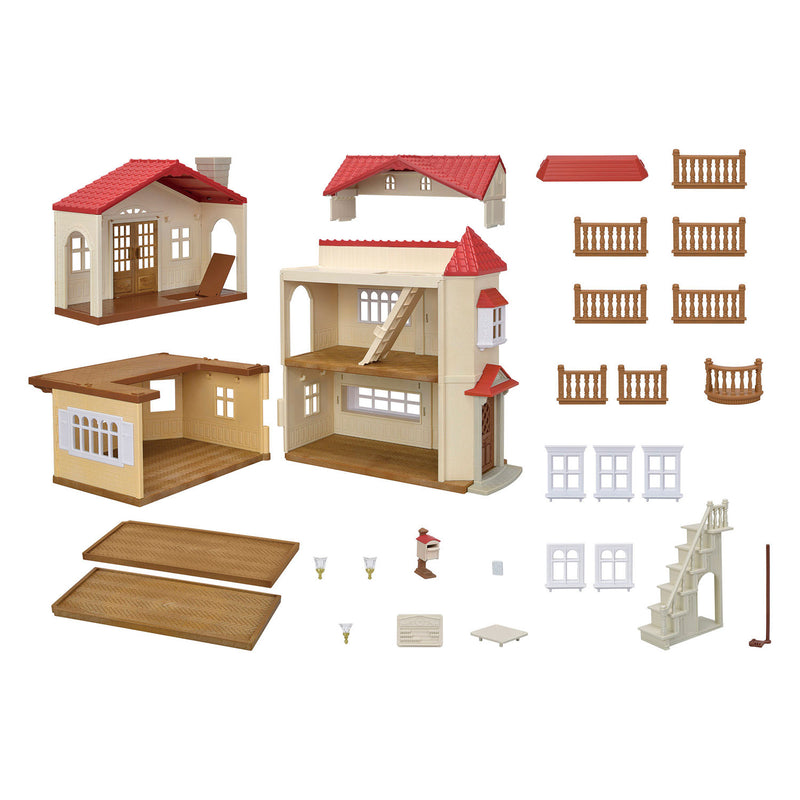 Load image into Gallery viewer, Sylvanian families 5708- groot poppenhuis met geheime speelkamer- poppenhuis- te combineren met startershuis ( 5567) tot een mega poppenhuis