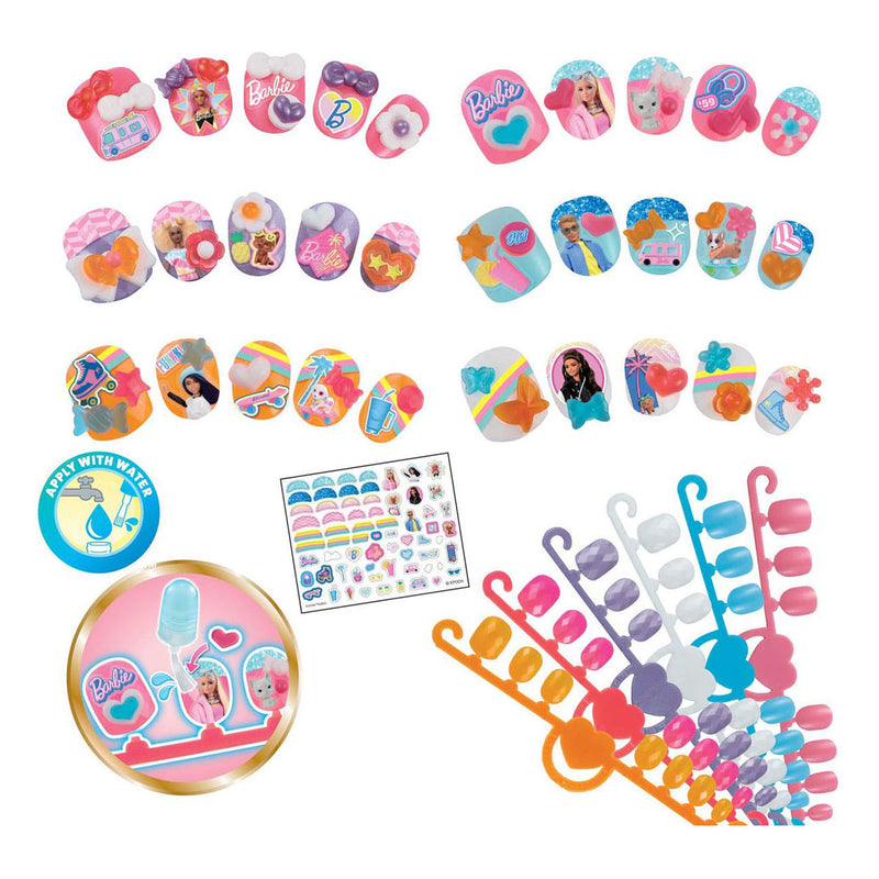 Load image into Gallery viewer, Aquabeads barbie nagel navullingsset- 30 kinder nagels die plakken met water