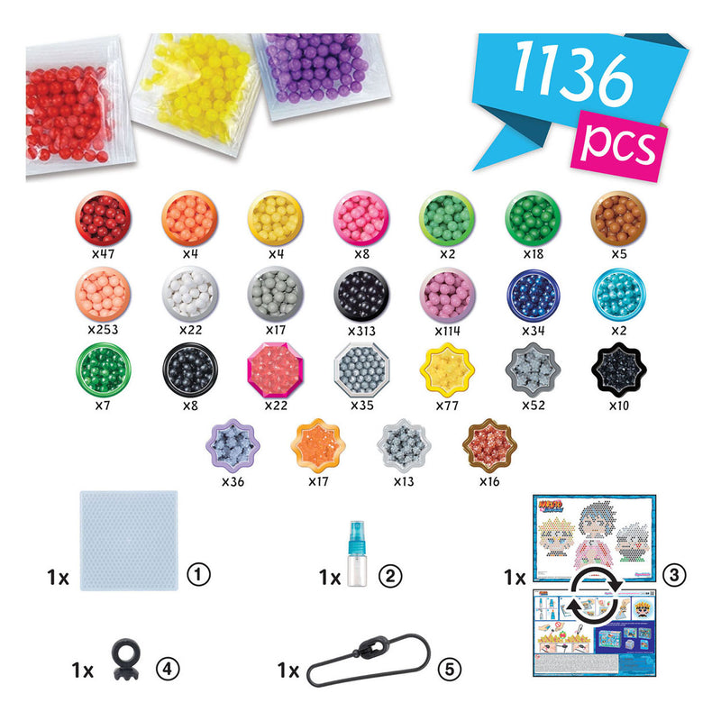 Load image into Gallery viewer, Aquabeads naruto sleutelhanger knutselset- parels die met water aan elkaar plakken