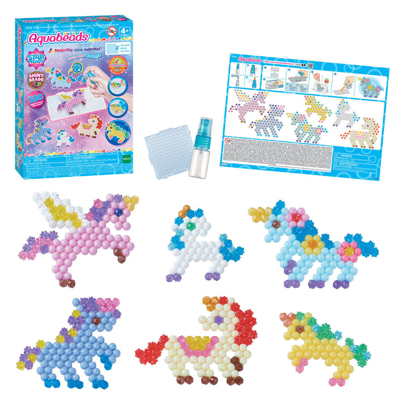 Load image into Gallery viewer, Aquabeads unicorn friends craft kit- complete set met 500 parels in 27 kleuren
