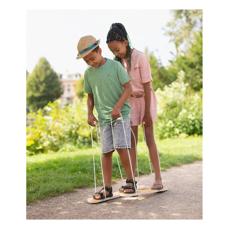 Load image into Gallery viewer, Bs toys houten loopski's voor 2 personen, 90cm