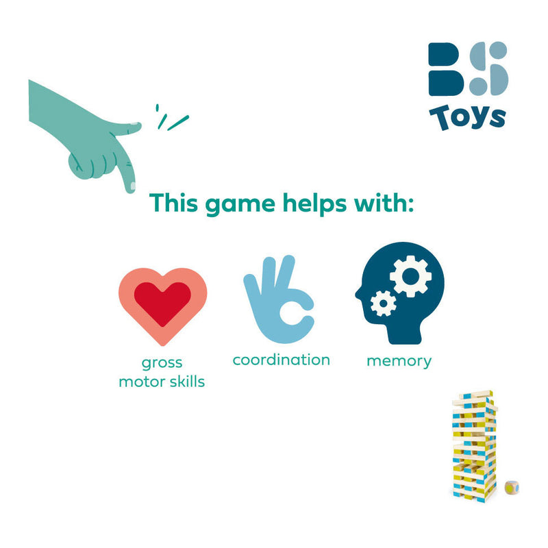 Load image into Gallery viewer, Bs toys mega houten wiebeltoren spel, 61dlg.