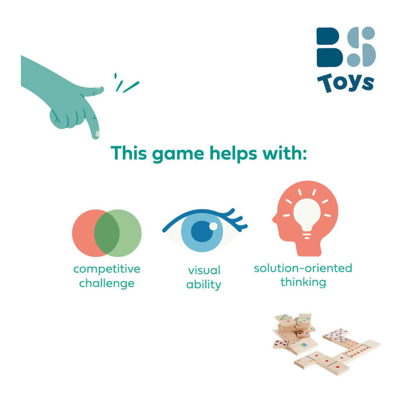 Afbeelding laden in galerijviewer, Bs toys mega houten domino spel, 28dlg,.