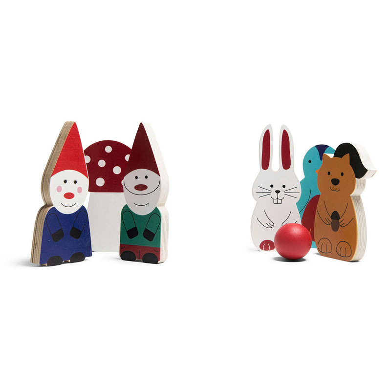 Load image into Gallery viewer, Bs toys houten bowlingspel bosvrienden, 7dlg.