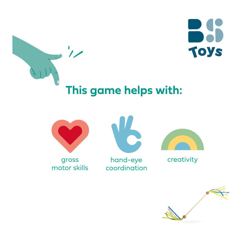 Load image into Gallery viewer, Bs toys houten draaistok met lint