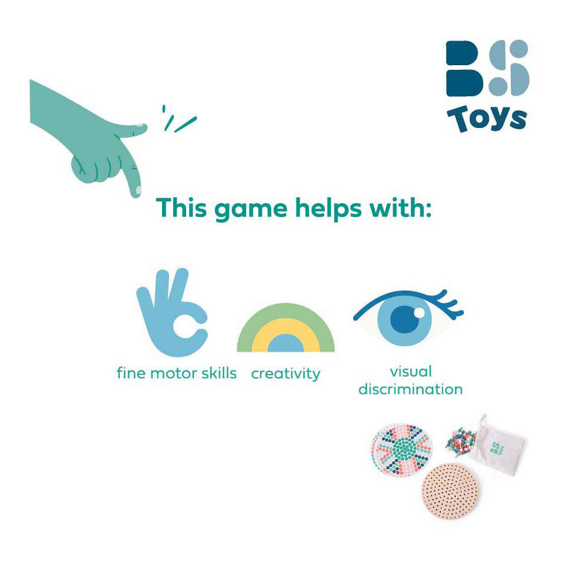 Load image into Gallery viewer, Bs toys houten mozaiek pin board