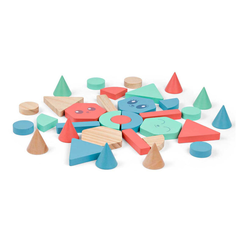 Load image into Gallery viewer, Bs toys houten bouwstenen - 38dlg.