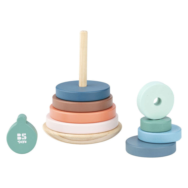 Load image into Gallery viewer, Bs toys – stapelringen – educatief spel – houten stapelspel – vanaf 18 maanden