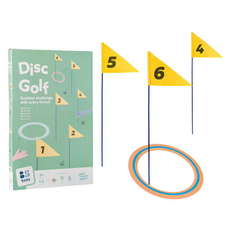 Load image into Gallery viewer, Bs toys – disc golf – buitenspel – speelgoed-golfset met vlaggen en schijven – vanaf 6 jaar