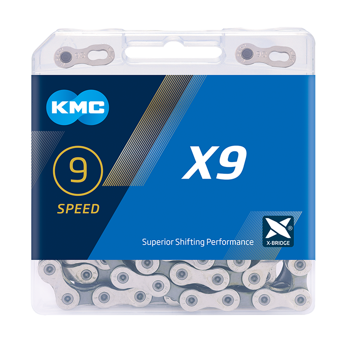 Load image into Gallery viewer, KMC X9 Silver Grey Bike Chain
