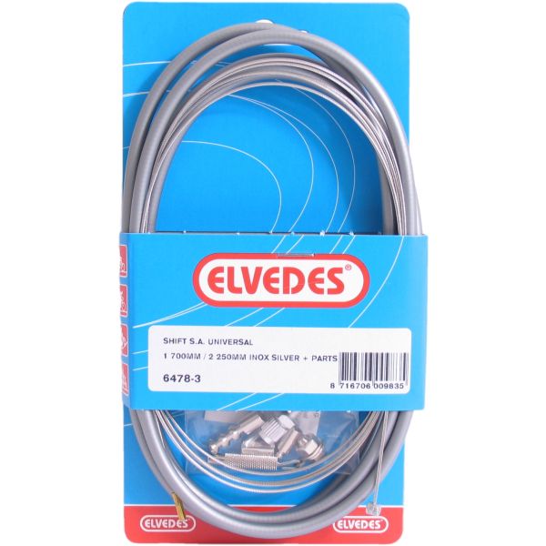 Load image into Gallery viewer, Trommelrem kabelkit Elvedes 1700mm 2250mm RVS - zilver (op kaart)