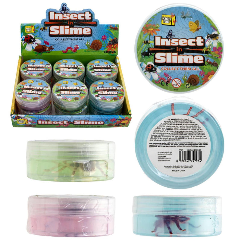 Afbeelding laden in galerijviewer, Slime met insect 90 gram 12 assorti