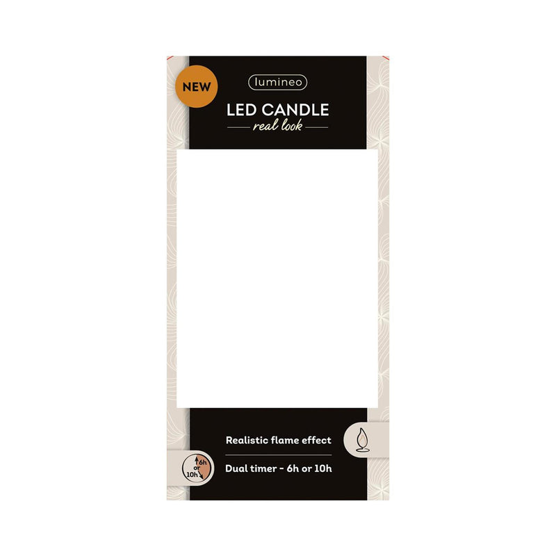 Load image into Gallery viewer, Lumineo realistische led kaars met wax pit en vlam effect ã˜7.5x13,5cm goud met 6uur timer werkt op batterij