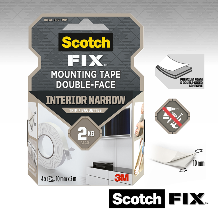 Load image into Gallery viewer, 3m 1071434 - scotch-fix™ montagetape voor sierlijsten , 10mmx2m, 4 rolls | 6 stuks