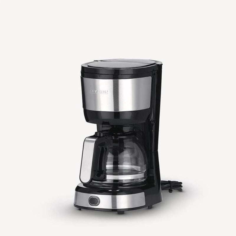 Load image into Gallery viewer, Severin koffiezetapparaat 4-kops met glaskan 750w rvs zwart