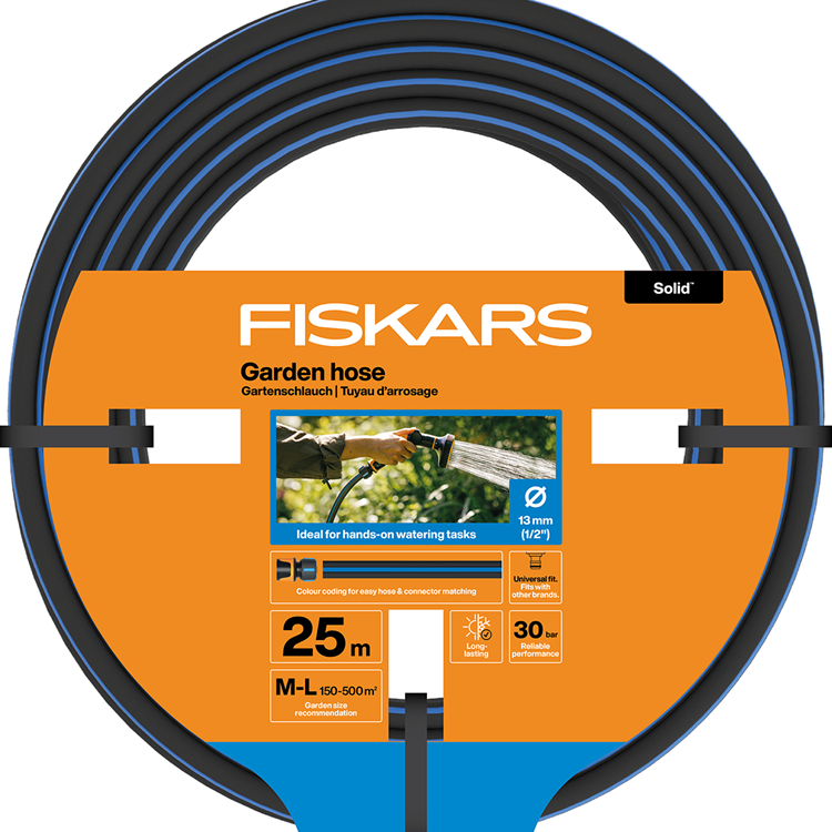 Afbeelding laden in galerijviewer, Fiskars 1074448 - solid tuinslang 25m 13mm 1 2” | 1 stuks