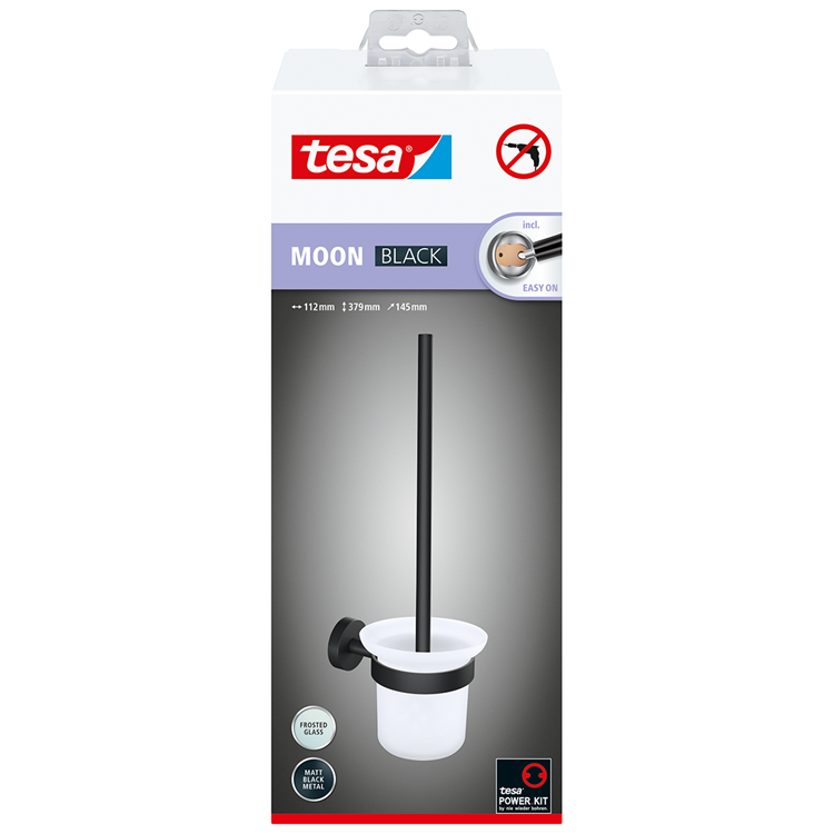 Load image into Gallery viewer, Tesa 1072280 - moon black toiletborstel zwart | 2 stuks