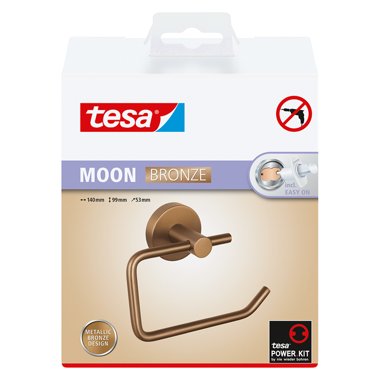 Load image into Gallery viewer, Tesa 1072311 - moon brons toiletrolhouder zonder deksel | 2 stuks