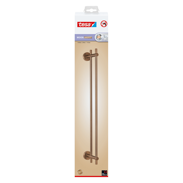 Load image into Gallery viewer, Tesa 1072316 - moon brons handdoek rek dubbel | 2 stuks