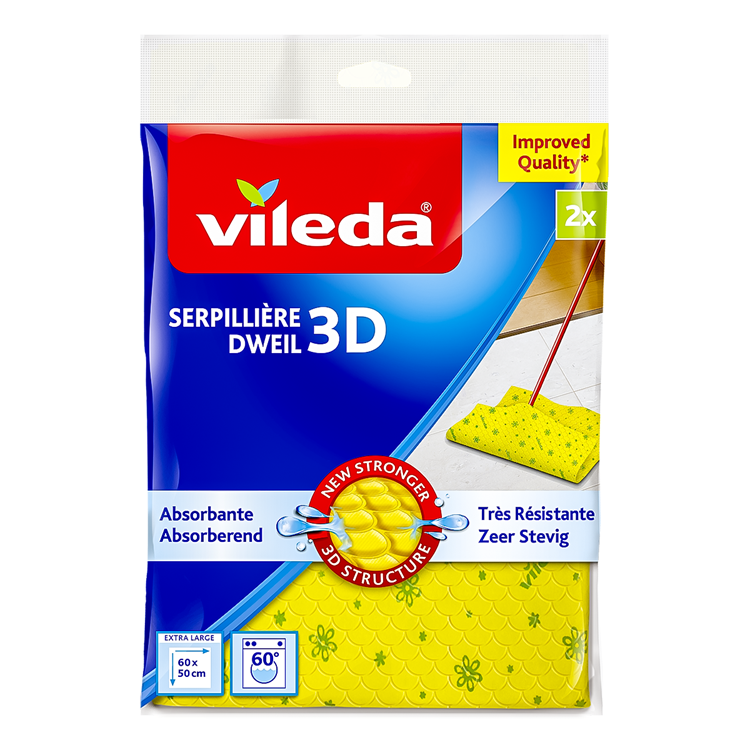 Afbeelding laden in galerijviewer, Vileda 1061024 - gele dweil 3d 2pk | 12 stuks