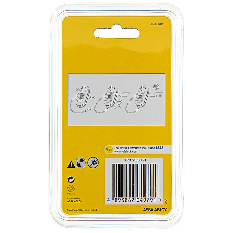 Afbeelding laden in galerijviewer, Yale 1060498 - code hangslot flex met id tag | 6 stuks