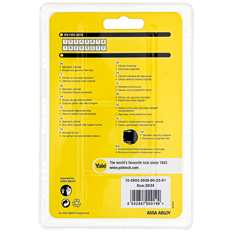 Load image into Gallery viewer, Yale 1060546 - profielcilinder 500 mv 65mm(30 35) | 5 stuks