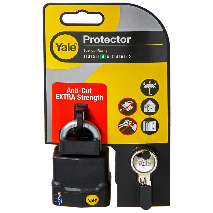 Afbeelding laden in galerijviewer, Yale 1060488 - hangslot protector 45mm weerbestendig | 3 stuks
