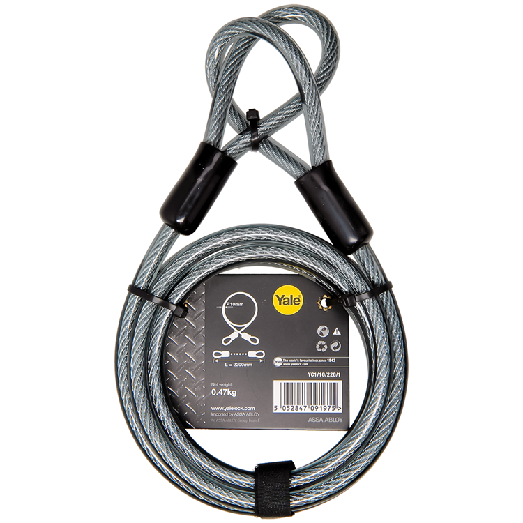 Load image into Gallery viewer, Yale 1060548 - stalen kabel 220cm | 3 stuks