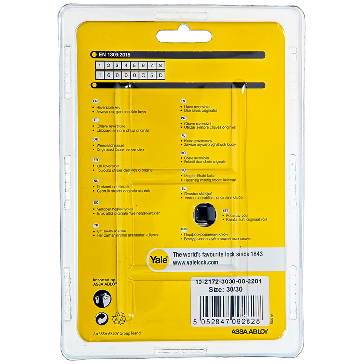 Load image into Gallery viewer, Yale 1060525 - profielcilinder 2100 mv 60mm(30 30) | 5 stuks