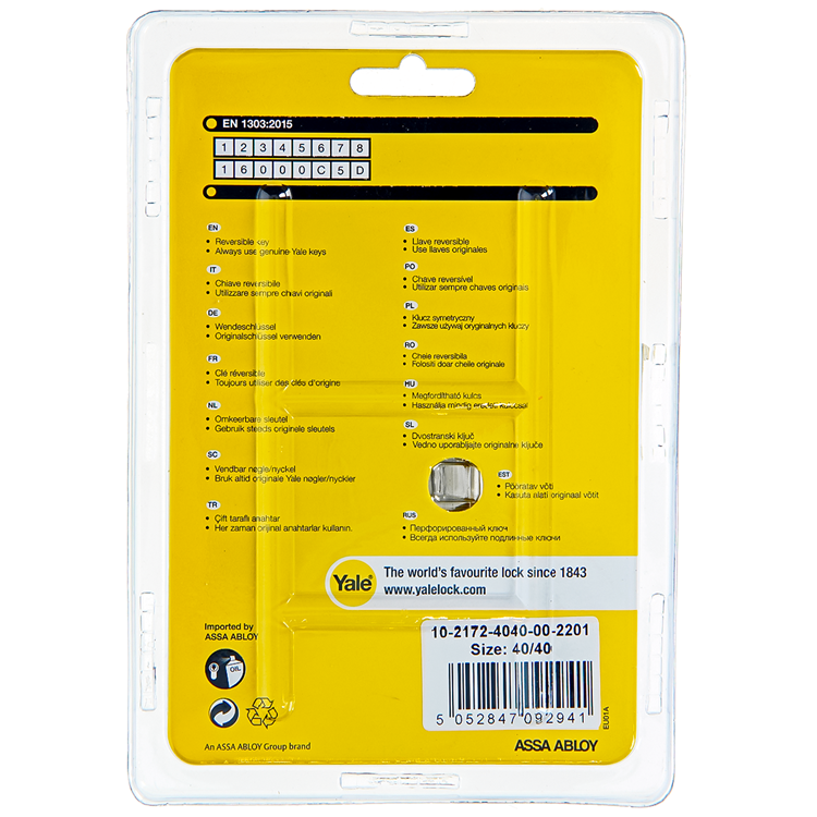 Load image into Gallery viewer, Yale 1060530 - profielcilinder 2100 mv 80mm(40 40) | 5 stuks