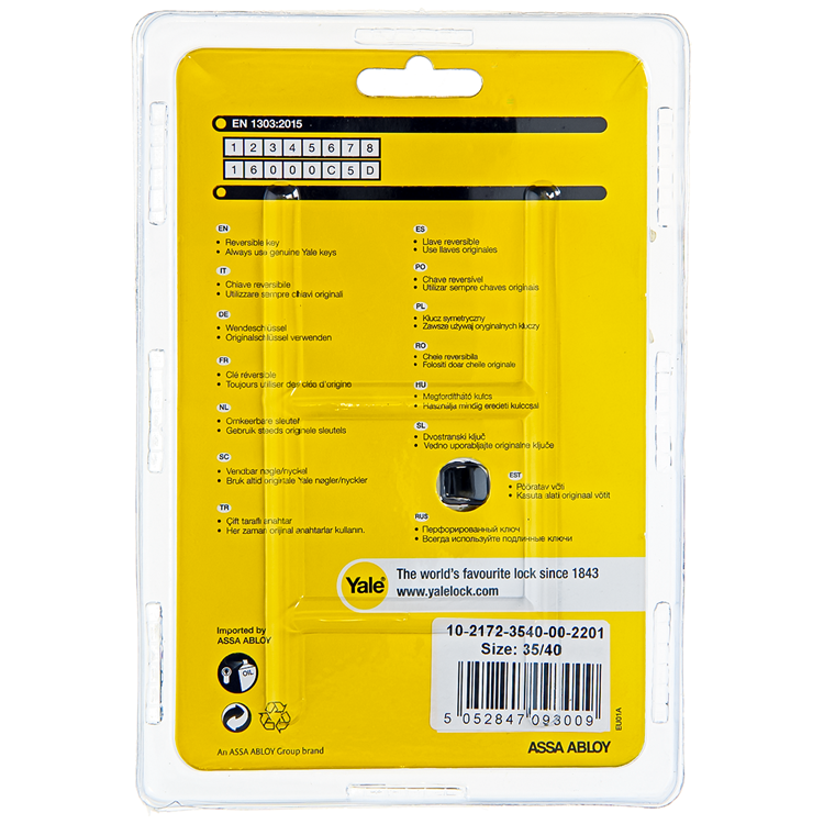 Load image into Gallery viewer, Yale 1060529 - profielcilinder 2100 mv 75mm(35 40) | 5 stuks